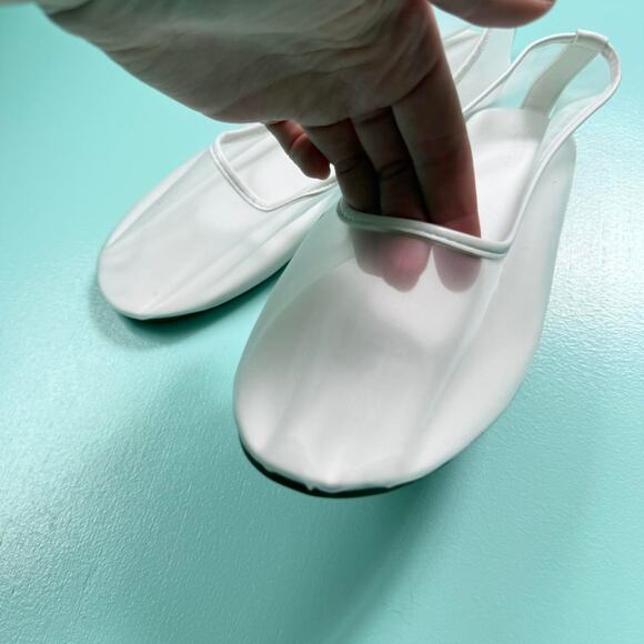 White mesh ballet flat slip on shoes - size 9 - Picture 7 of 8